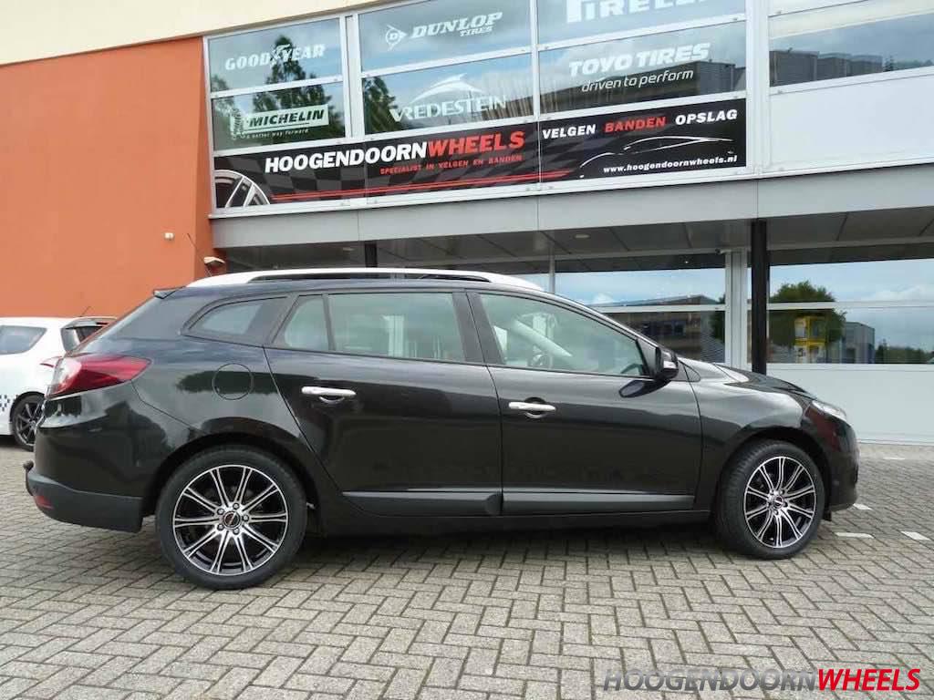 Samenwerken met Regelmatigheid roze RENAULT MEGANE III Grandtour (KZ0/1) - BORBET CW1 17 inch ZWART GEPOLIJST