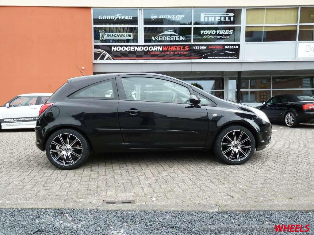 besluiten Geschikt Ambient OPEL CORSA D, 4 gaats - BORBET CW1 17 inch ZWART GEPOLIJST