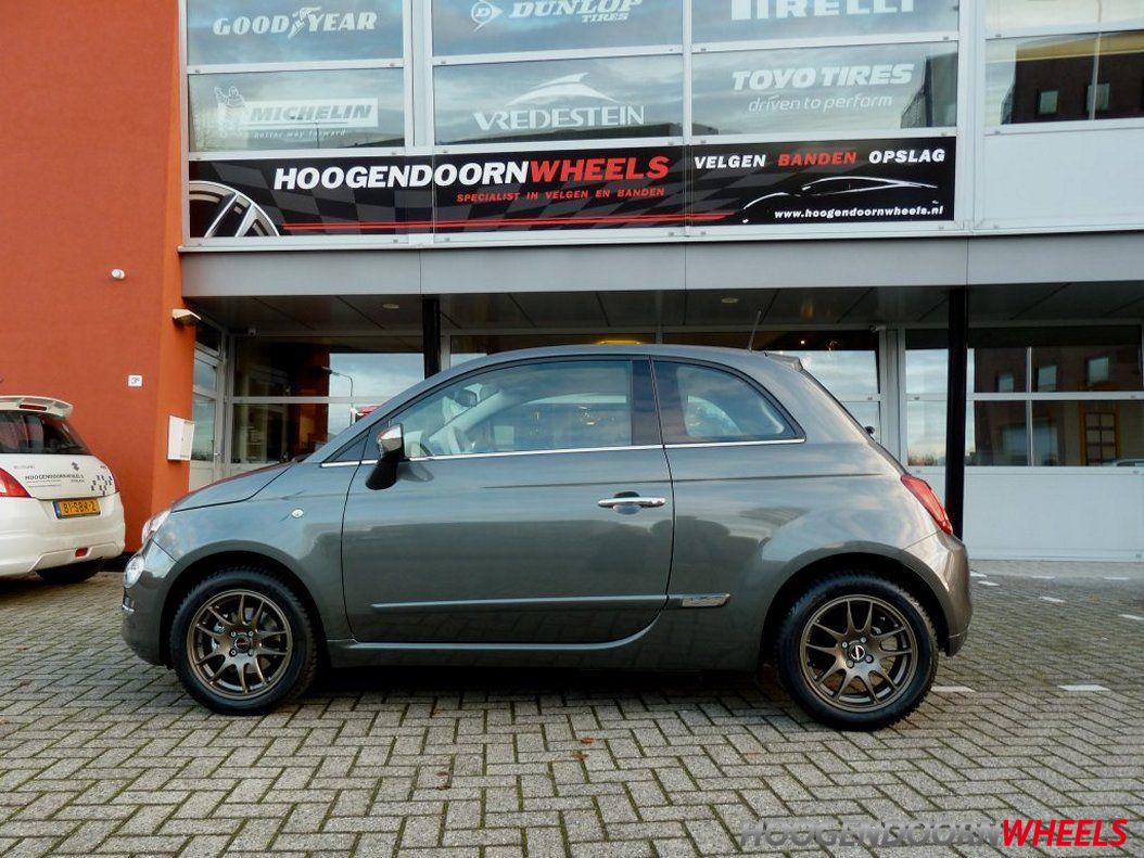 Interpreteren Heerlijk diefstal FIAT 500 - BORBET RS 15 inch BRONS MAT