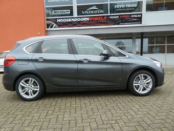  MAK Luft Silver met Pirelli W210 205/55/17 RFT met TPMS sensoren BMW  2 serie Active Tourer F45