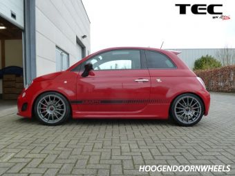 TEC AS2 velgen inde kleur Grey gemonteerd onder Fiat 500 Abart