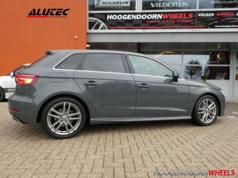 ALUTEC VELGEN X 10 ANTRACIET GEMONTEERD ALS WINTERSET 17 INCH ONDER EEN AUDI A3 