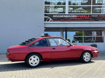 BORBET A VELGEN IN SILVER POLISHED 15 INCH GEMONTEERD ONDER EEN OPEL MANTA