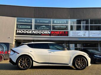 BORBET N BRONZE IN 19 INCH GEMONTEERD ONDER EEN KIA EV6
