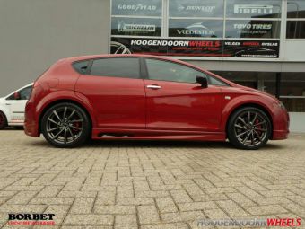 BORBET VELGEN V ANTRACIET IN 18 INCH GEMONTEERD ONDER EEN SEAT LEON CUPRA