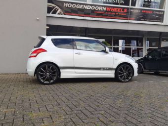 BORBET BS5 VELGEN ANTRACITE IN 18 INCH GEMONTEERD ONDER EEN SUZUKI SWIFT