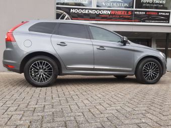 BORBET VELGEN BS5 ZWART GEPOLIJST IN 18 INCH GEMONTEERD ONDER EEN VOLVO XC60