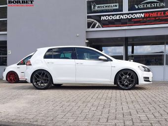 BORBET VELGEN IN ANTRACIET EN IN 19 INCH GEMONTEERD ONDER EEN VW GOLF