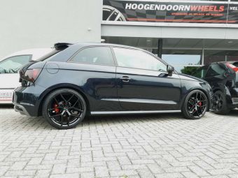 BORBET VELGEN Y GLANS ZWART IN 18 INCH GEMONTEERD ONDER EEN AUDI A1