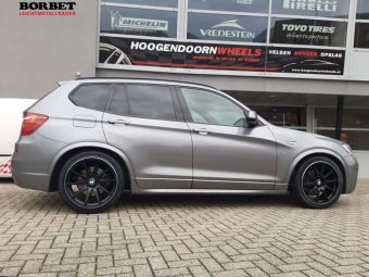 BORBET VELGEN GTX IN 20 INCH BREEDSET GEMONTEERD ONDER EEN BMW X3