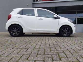 BORBET VELGEN LV4 IN 14 INCH MISTRAL ANTHRACITE MATT GEMONTEERD ONDER EEN KIA PICANTO 