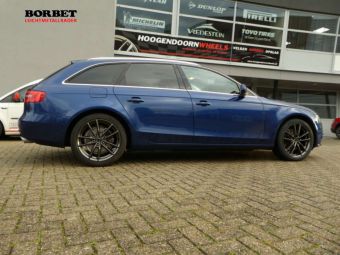 BORBET VELGEN W ANTRACIET 18 INCH MET WINTERBANDEN GEMONTEERD ONDER EEN AUDI A4