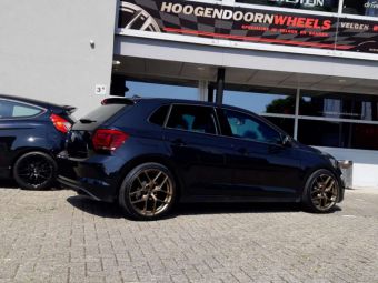 BORBET Y BRONZE IN 18 INCH GEMONTEERD ONDER EEN VOLKSWAGEN POLO