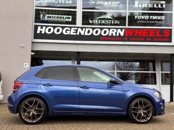 BORBET Y BRONZE IN 18 INCH GEMONTEERD ONDER EEN VOLKSWAGEN POLO