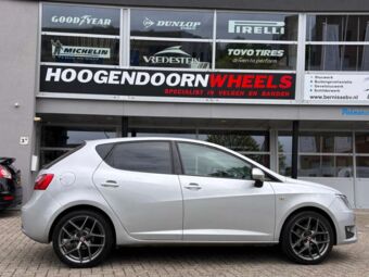 BORBET Y MATT TITAN IN 17 INCH GEMONTEERD ONDER EEN SEAT IBIZA