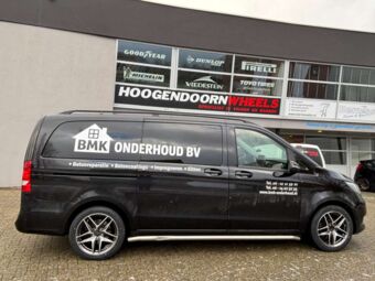 BORBET Z ANTHRACITE POLISHED IN 18 INCH GEMONTEERD ONDER EEN MERCEDES V-KLASSE