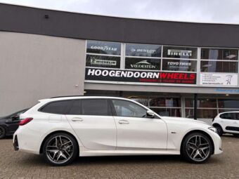 BORBET Z MISTRAL ANTHRACITE POLISHED 19 INCH GEMONTEERD ONDER EEN BMW 3 SERIE