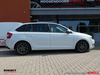 BORBET VELGEN Y ANTRACIET IN 16 INCH GEMONTEERD ONDER EEN SKODA RAPID