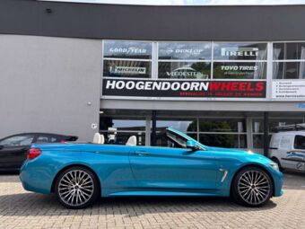 BREYTON RACE LS2 MATT BLACK POLISHED FACE IN 19 INCH GEMONTEERD ONDER EEN BMW 4-SERIE