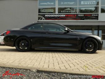 BREYTON SPIRIT R VELGEN IN 20 INCH BREEDSET MAT ZWART GEMONTEERD ONDER EEN BMW 4 SERIE 