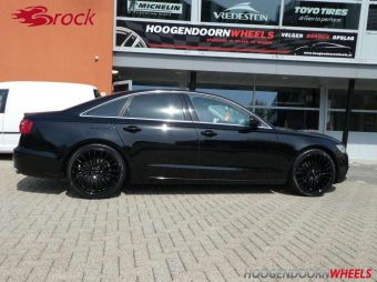 BROCK VELGEN B24 20 INCH ZWART GEMONTEERD ONDER EEN AUDI A6 