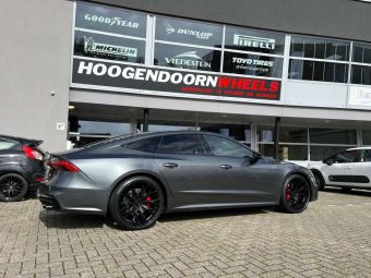 CONCAVER WHEELS CVR1 PLATINUM BLACK IN 21 INCH GEMONTEERD ONDER EEN AUDI A7