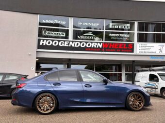 CONCAVER WHEELS CVR1 PLATINUM BRONZE IN 19 INCH GEMONTEERD ONDER EEN BMW 3-SERIE