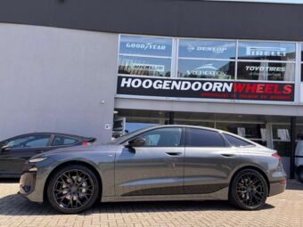 CONCAVER WHEELS CVR1 CARBON GRAPHITE IN 21 INCH GEMONTEERD ONDER EEN AUDI A6 E-TRON