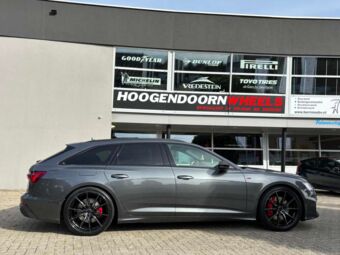 CONCAVER WHEELS CVR4 DOUBLE TINTED BLACK IN 21 INCH GEMONTEERD ONDER EEN AUDI A6