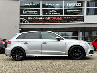 CONCAVER WHEELS CVR4 PLATINUM BLACK IN 19 INCH GEMONTEERD ONDER EEN AUDI A3