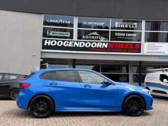 DOTZ SUZUKA BLACK IN 19 INCH GEMONTEERD ONDER EEN BMW 1-SERIE