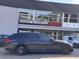 DOTZ SUZUKA BLACK IN 19 INCH GEMONTEERD ONDER EEN BMW 5-SERIE