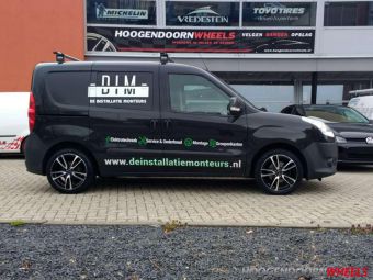 GMP WHEELS ASTRAL IN 17 INCH GEMONTEERD ONDER EEN FIAT DOBLO 