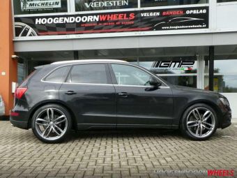 GMP DEDICATED AUDI VELGEN 21 INCH ANTARCIET GLOSS GEPOLIJST GEMONTEERD ONDER EEN AUDI Q5