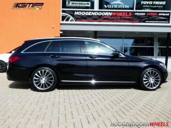 GMP DEDICATED STELLAR MERCEDES IN 18 INCH ANTRACIET GEPOLIJST GEMONTEERD ONDER MERCEDES C KLASSE 