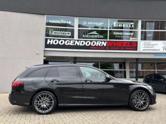 GMP WHEELS BERGHEM MATT ANTHRACITE IN 19 INCH GEMONTEERD ONDER EEN MERCEDES C-KLASSE