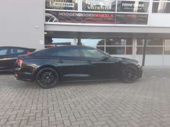 MEISTERWERK MW14 BLACK IN 20 INCH GEMONTEERD ONDER EEN AUDI A5