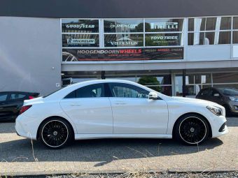 KESKIN KT15 SPEED BLACK POLISHED LIP IN 19 INCH GEMONTEERD ONDER EEN MERCEDES CLA COUPE