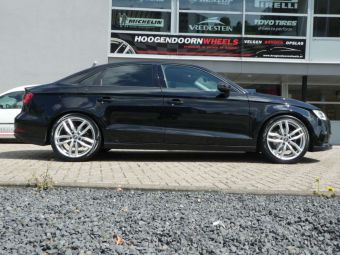 MAK VELGEN SARTHE IN 18 INCH SILVER GEMONTEERD ONDER EEN AUDI A3 