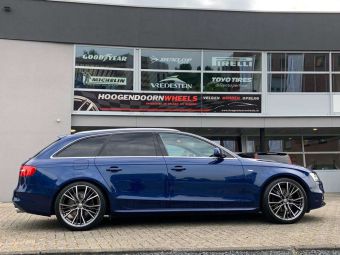 MAK UNION VELGEN GUN METAL MIRROR IN 19 INCH GEMONTEERD ONDER EEN AUDI A4