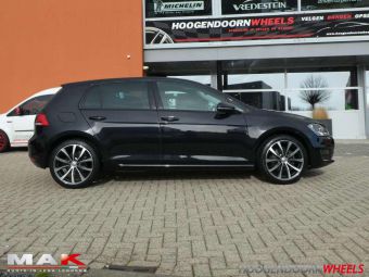 MAK VELGEN WOLF ZWART GEPOLIJST IN 18 INCH GEMONTEERD ONDER EEN VOLKSWAGEN GOLF 7 