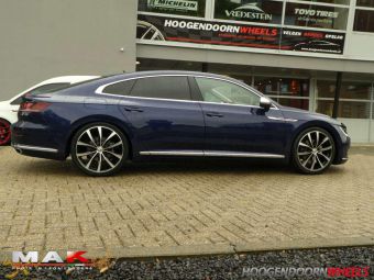 MAK VELGEN WOLF IN 20 INCH ZWART GEPOLIJST GEMONTEERD ONDER EEN VOLKSWAGEN ARTEON