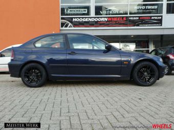 MEISTERWERK MW15 VELGEN GEMONTEERD IN 16 INCH MET WINTERBANDEN ONDER EEN BMW 3 SERIE 