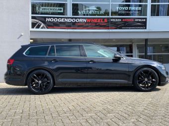 MEISTERWERK MW08 BLACK IN 19 INCH GEMONTEERD ONDER EEN VOLKSWAGEN PASSAT