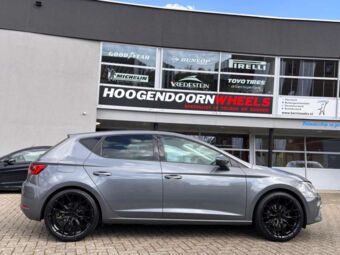 MONACO FF3 BLACK IN 19 INCH GEMONTEERD ONDER EEN SEAT LEON