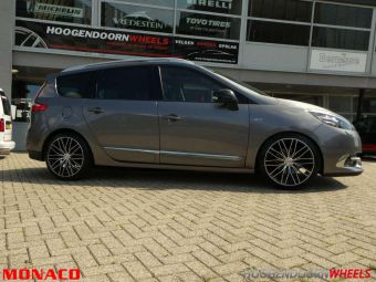 MONACO VELGEN GP2 ZWART GEPOLIJST 19 INCH GEMONTEERD ONDER EEN RENAULT GRAND SCENIC 