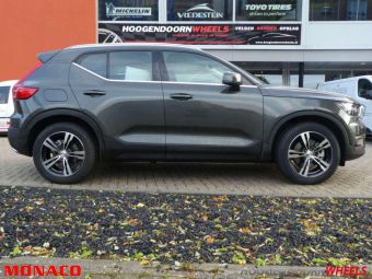 MONACO VELGEN GP4 ANTRACIET GEPOLIJST IN 18 INCH GEMONTEERD ONDER EEN VOLVO XC40 MET WINTERBANDEN