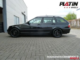 Platin wheels P-64 gemonteerd onder een BMW 3 serie E46 