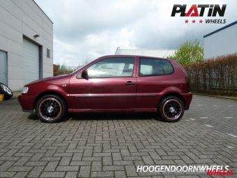 Platin velgen P61 gemonteerd in 15 inch onder een VW Polo 