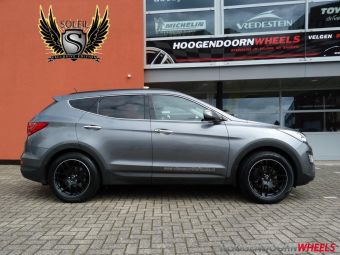 Soleil velgen LXM in 19 inch gemonteerd onder een Hyundai Santa FE